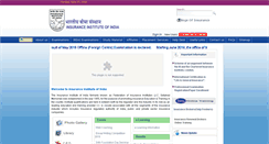 Desktop Screenshot of insuranceinstituteofindia.com