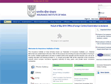 Tablet Screenshot of insuranceinstituteofindia.com